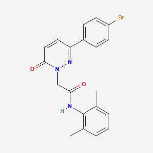 molecular formula C20H18BrN3O2 B2707198 2-(3-(4-bromophenyl)-6-oxopyridazin-1(6H)-yl)-N-(2,6-dimethylphenyl)acetamide CAS No. 1252823-45-2