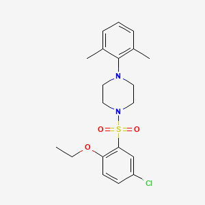 molecular formula C20H25ClN2O3S B2707201 1-((5-Chloro-2-ethoxyphenyl)sulfonyl)-4-(2,6-dimethylphenyl)piperazine CAS No. 1903391-02-5