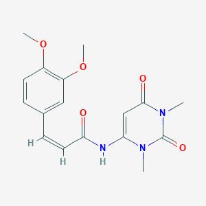 molecular formula C17H19N3O5 B2707206 (Z)-3-(3,4-dimethoxyphenyl)-N-(1,3-dimethyl-2,6-dioxopyrimidin-4-yl)prop-2-enamide CAS No. 329043-22-3