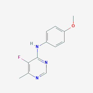molecular formula C12H12FN3O B2707207 5-Fluoro-N-(4-methoxyphenyl)-6-methylpyrimidin-4-amine CAS No. 2415600-09-6