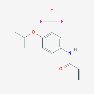 molecular formula C13H14F3NO2 B2707224 N-[4-Propan-2-yloxy-3-(trifluoromethyl)phenyl]prop-2-enamide CAS No. 2361655-56-1