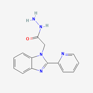 molecular formula C14H13N5O B2707226 2-(2-Pyridin-2-yl-1H-benzimidazol-1-yl)acetohydrazide CAS No. 330470-68-3
