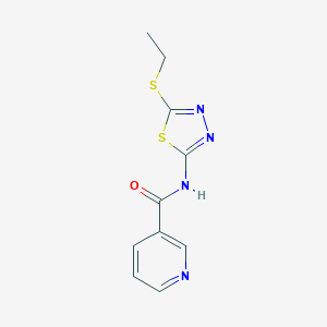 molecular formula C10H10N4OS2 B270723 N-[5-(ethylthio)-1,3,4-thiadiazol-2-yl]nicotinamide 