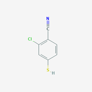 molecular formula C7H4ClNS B2707237 2-Chloro-4-mercaptobenzonitrile CAS No. 110888-20-5