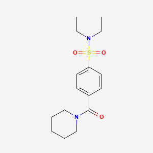 molecular formula C16H24N2O3S B2707240 N,N-二乙基-4-(哌啶-1-甲酰)苯磺酰胺 CAS No. 433314-05-7