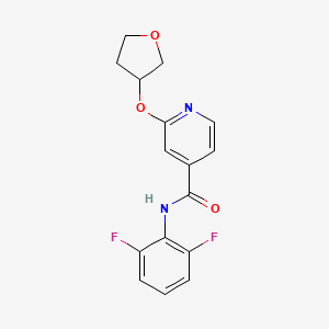 molecular formula C16H14F2N2O3 B2707248 N-(2,6-difluorophenyl)-2-((tetrahydrofuran-3-yl)oxy)isonicotinamide CAS No. 1903795-06-1