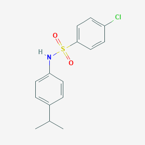molecular formula C15H16ClNO2S B270725 4-chloro-N-(4-isopropylphenyl)benzenesulfonamide 