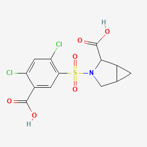 molecular formula C13H11Cl2NO6S B2707251 3-[(5-羧基-2,4-二氯苯基)磺酰]-3-氮杂双环[3.1.0]己烷-2-羧酸 CAS No. 1007930-95-1