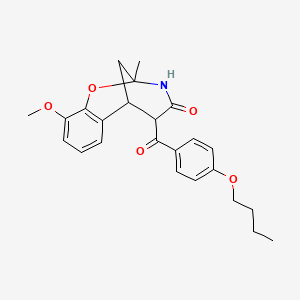 5-(4-butoxybenzoyl)-10-methoxy-2-methyl-2,3,5,6-tetrahydro-4H-2,6-methano-1,3-benzoxazocin-4-one