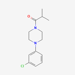 molecular formula C14H19ClN2O B2707265 1-[4-(3-Chlorophenyl)piperazin-1-yl]-2-methylpropan-1-one CAS No. 141511-20-8