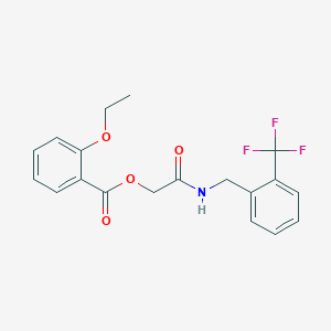 molecular formula C19H18F3NO4 B2707270 ({[2-(Trifluoromethyl)phenyl]methyl}carbamoyl)methyl 2-ethoxybenzoate CAS No. 1794844-14-6