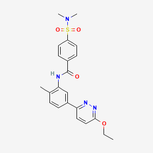 molecular formula C22H24N4O4S B2707295 4-(N,N-dimethylsulfamoyl)-N-(5-(6-ethoxypyridazin-3-yl)-2-methylphenyl)benzamide CAS No. 1021050-65-6