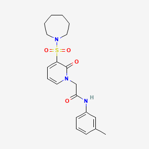 molecular formula C20H25N3O4S B2707315 2-[3-(azepan-1-ylsulfonyl)-2-oxopyridin-1(2H)-yl]-N-(3-methylphenyl)acetamide CAS No. 1251606-25-3