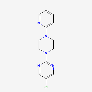 molecular formula C13H14ClN5 B2707324 5-Chloro-2-(4-(pyridin-2-yl)piperazin-1-yl)pyrimidine CAS No. 2034457-65-1