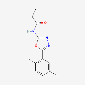 molecular formula C13H15N3O2 B2707327 N-(5-(2,5-dimethylphenyl)-1,3,4-oxadiazol-2-yl)propionamide CAS No. 891122-49-9