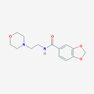 molecular formula C14H18N2O4 B270735 N-(2-morpholin-4-ylethyl)-1,3-benzodioxole-5-carboxamide 