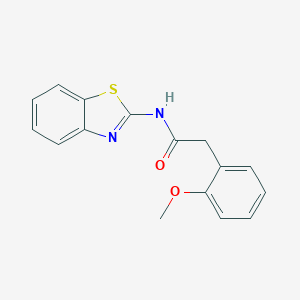 molecular formula C16H14N2O2S B270737 N-(1,3-benzothiazol-2-yl)-2-(2-methoxyphenyl)acetamide 