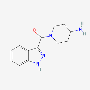molecular formula C13H16N4O B2707420 (4-Aminopiperidin-1-yl)(1H-indazol-3-yl)methanone CAS No. 1153984-30-5