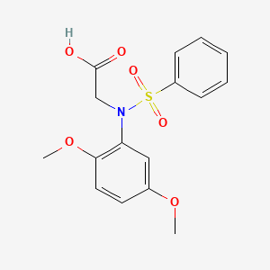 molecular formula C16H17NO6S B2707423 N-(2,5-dimethoxyphenyl)-N-(phenylsulfonyl)glycine CAS No. 331750-11-9