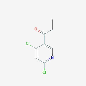 molecular formula C8H7Cl2NO B2707434 1-(4,6-Dichloro-3-pyridyl)propan-1-one CAS No. 166525-49-1