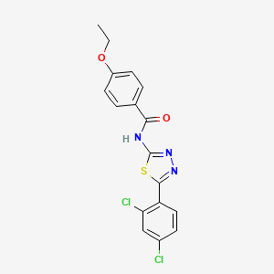 molecular formula C17H13Cl2N3O2S B2707459 N-[5-(2,4-dichlorophenyl)-1,3,4-thiadiazol-2-yl]-4-ethoxybenzamide CAS No. 391228-07-2
