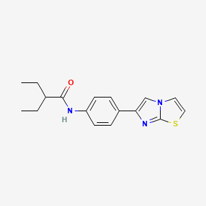 molecular formula C17H19N3OS B2707478 2-ethyl-N-(4-(imidazo[2,1-b]thiazol-6-yl)phenyl)butanamide CAS No. 893991-93-0