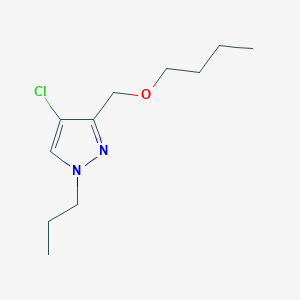 molecular formula C11H19ClN2O B2707485 3-(butoxymethyl)-4-chloro-1-propyl-1H-pyrazole CAS No. 1856018-52-4