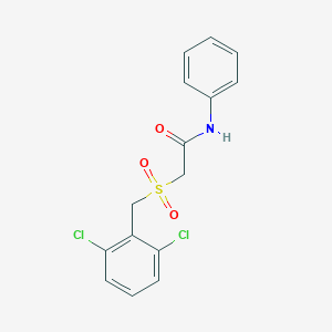 molecular formula C15H13Cl2NO3S B270750 2-[(2,6-dichlorobenzyl)sulfonyl]-N-phenylacetamide 