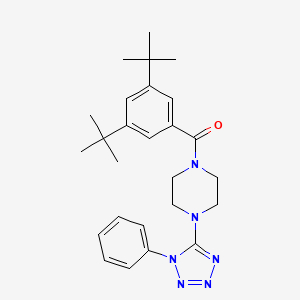 molecular formula C26H34N6O B2707501 1-(3,5-di-tert-butylbenzoyl)-4-(1-phenyl-1H-1,2,3,4-tetrazol-5-yl)piperazine CAS No. 727690-06-4