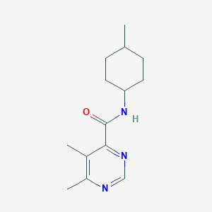 molecular formula C14H21N3O B2707524 5,6-Dimethyl-N-(4-methylcyclohexyl)pyrimidine-4-carboxamide CAS No. 2415555-00-7