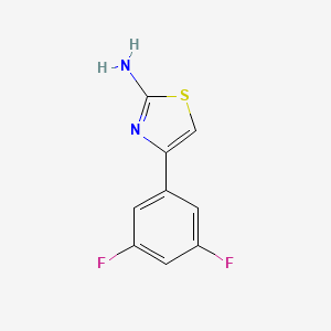 molecular formula C9H6F2N2S B2707531 4-(3,5-Difluorophenyl)thiazol-2-amine CAS No. 676348-23-5