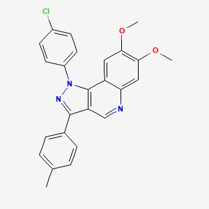 molecular formula C25H20ClN3O2 B2707533 1-(4-氯苯基)-7,8-二甲氧基-3-(4-甲基苯基)-1H-吡唑并[4,3-c]喹啉 CAS No. 901246-09-1