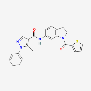 5-methyl-1-phenyl-N-(1-(thiophene-2-carbonyl)indolin-6-yl)-1H-pyrazole-4-carboxamide