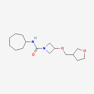 molecular formula C16H28N2O3 B2707543 N-cycloheptyl-3-((tetrahydrofuran-3-yl)methoxy)azetidine-1-carboxamide CAS No. 2319808-24-5