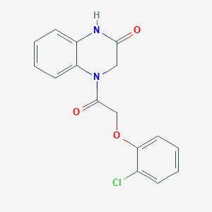 molecular formula C16H13ClN2O3 B2707545 4-[2-(2-Chlorophenoxy)acetyl]-1,3-dihydroquinoxalin-2-one CAS No. 923849-99-4