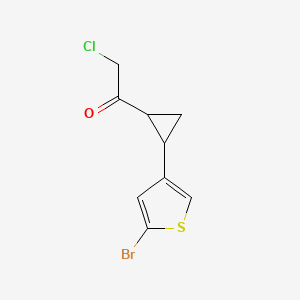 molecular formula C9H8BrClOS B2707591 1-[2-(5-Bromothiophen-3-yl)cyclopropyl]-2-chloroethanone CAS No. 2460754-56-5