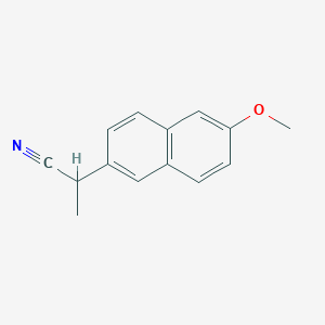 molecular formula C14H13NO B2707612 2-(6-Methoxynaphthalen-2-yl)propanenitrile CAS No. 86603-94-3