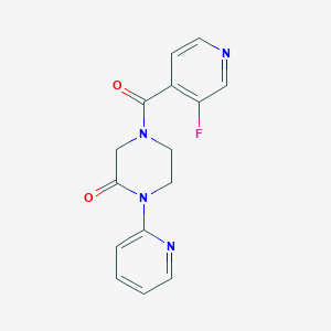 molecular formula C15H13FN4O2 B2707615 4-(3-Fluoropyridine-4-carbonyl)-1-pyridin-2-ylpiperazin-2-one CAS No. 2309184-70-9