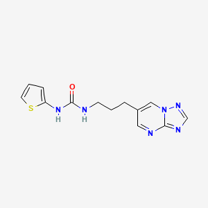 molecular formula C13H14N6OS B2707625 1-(3-([1,2,4]Triazolo[1,5-a]pyrimidin-6-yl)propyl)-3-(thiophen-2-yl)urea CAS No. 2034377-94-9