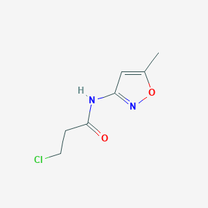 molecular formula C7H9ClN2O2 B2707632 3-chloro-N-(5-methyl-1,2-oxazol-3-yl)propanamide CAS No. 543710-02-7