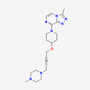 molecular formula C20H29N7O B2707633 3-Methyl-8-[4-[4-(4-methylpiperazin-1-yl)but-2-ynoxy]piperidin-1-yl]-[1,2,4]triazolo[4,3-a]pyrazine CAS No. 2415554-96-8