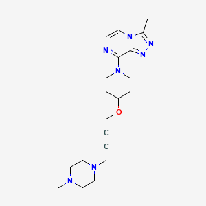 1-Methyl-4-{4-[(1-{3-methyl-[1,2,4]triazolo[4,3-a]pyrazin-8-yl}piperidin-4-yl)oxy]but-2-yn-1-yl}piperazine