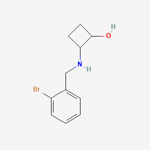 molecular formula C11H14BrNO B2707635 2-{[(2-Bromophenyl)methyl]amino}cyclobutan-1-ol CAS No. 2162891-91-8