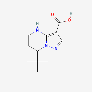 molecular formula C11H17N3O2 B2707639 7-Tert-butyl-4,5,6,7-tetrahydropyrazolo[1,5-a]pyrimidine-3-carboxylic acid CAS No. 1695688-75-5