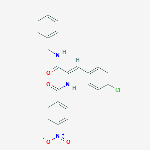 molecular formula C23H18ClN3O4 B270766 N-[1-[(benzylamino)carbonyl]-2-(4-chlorophenyl)vinyl]-4-nitrobenzamide 
