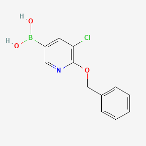 molecular formula C12H11BClNO3 B2707661 [6-(Benzyloxy)-5-chloropyridin-3-YL]boronic acid CAS No. 2377608-73-4