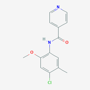 molecular formula C14H13ClN2O2 B270768 N-(4-chloro-2-methoxy-5-methylphenyl)pyridine-4-carboxamide 