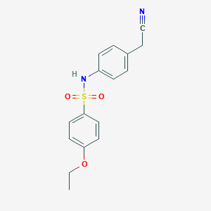 molecular formula C16H16N2O3S B270770 N-[4-(cyanomethyl)phenyl]-4-ethoxybenzenesulfonamide 