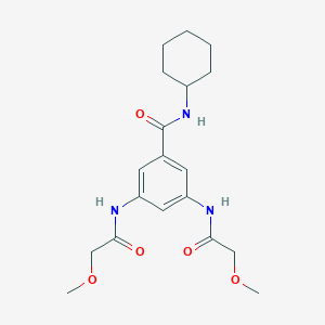 molecular formula C19H27N3O5 B270771 N-cyclohexyl-3,5-bis[(methoxyacetyl)amino]benzamide 