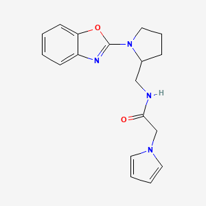 N-((1-(benzo[d]oxazol-2-yl)pyrrolidin-2-yl)methyl)-2-(1H-pyrrol-1-yl)acetamide